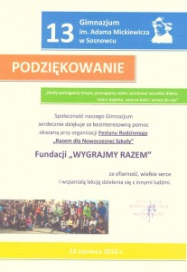 podziękowanie  festyn 1